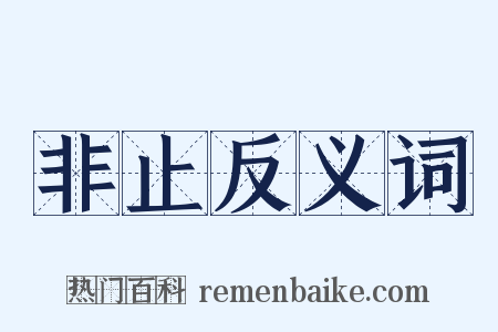 非止反义词是什么意思的图片